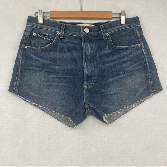 AMO Loverboy Raw Hem Denim Shorts Size 31 - Picture 2 of 9